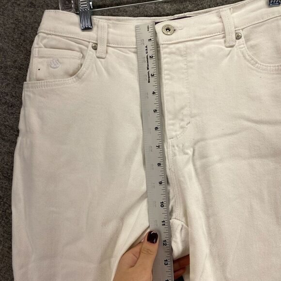 Gloria Vanderbilt Jeans Women 8 White Denim Light Wash Amanda Capri High Rise - Picture 4 of 9